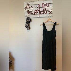 Aerie offline black ribbed tank maxi dress S